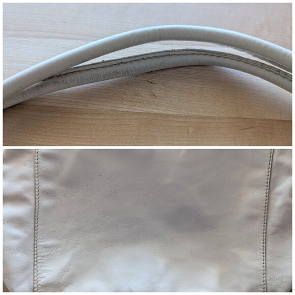 AUTH Proenza Schouler Extra Large Super Glass Tote Bag Ivory Leather Certificate - Picture 3 of 16